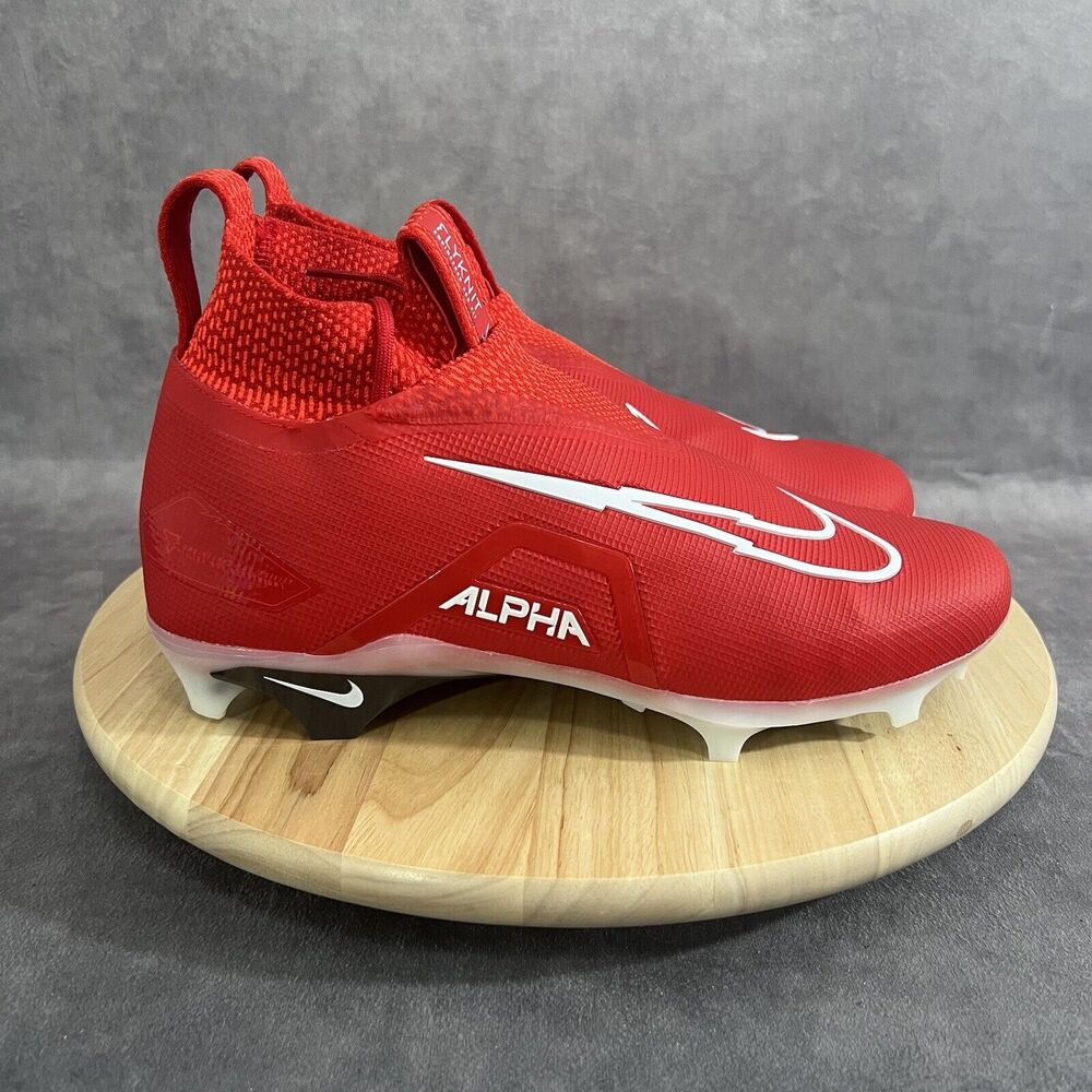 Nike Alpha Menace Elite 3 Pro Red White Football Cleats Men’s Size 10 CT6648-616